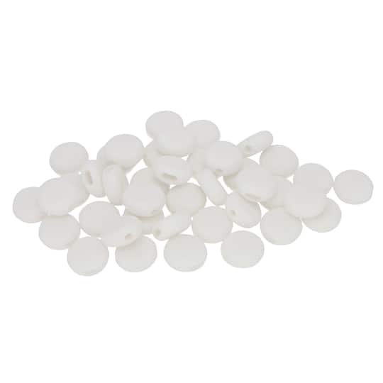 Fablastic™ White Silicone Cord Locks, 10mm